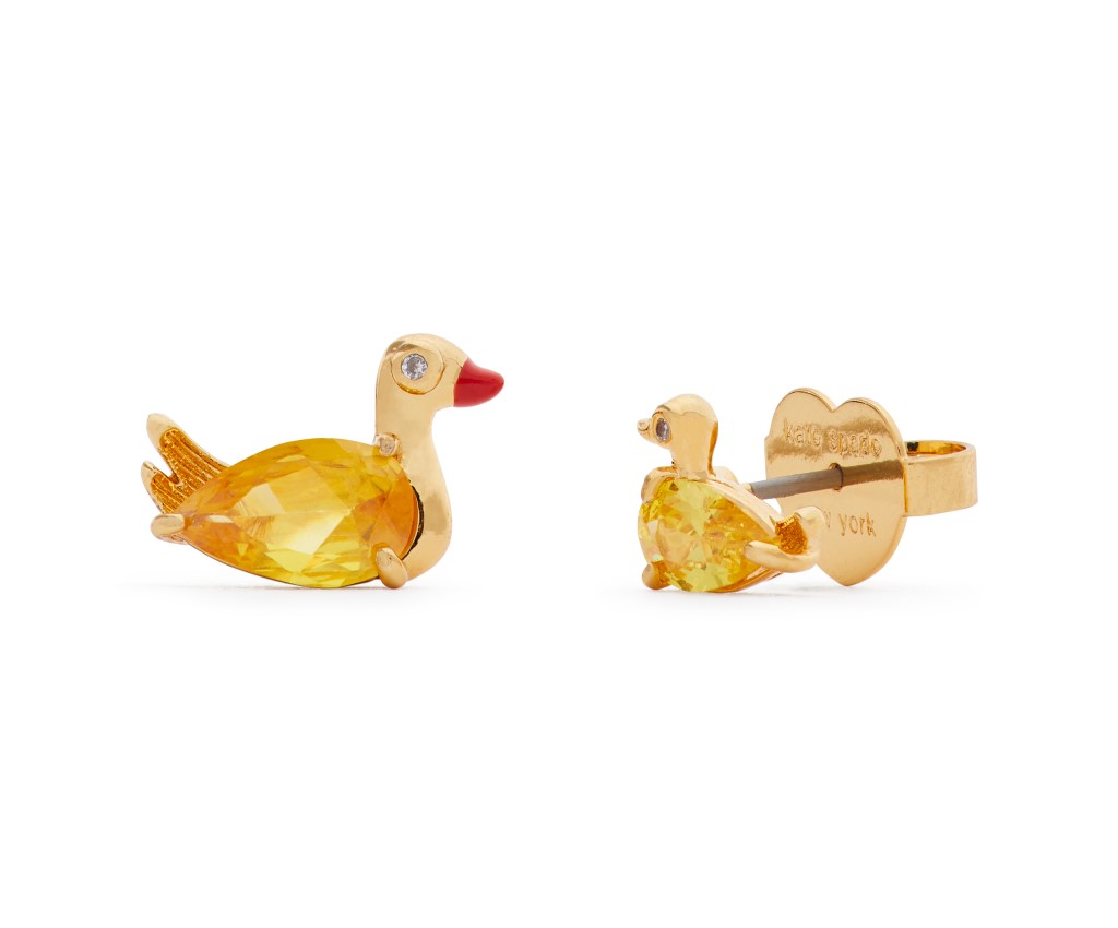 Duck Asymmetrical Studs (Yellow Gold)